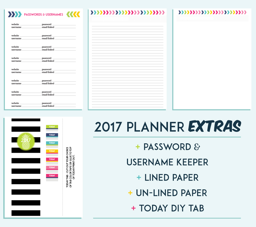 2017 planner freebies