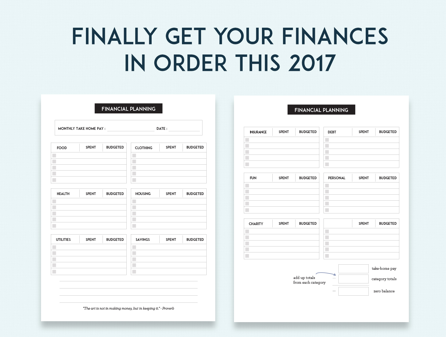 FINANCE PRINTABLE