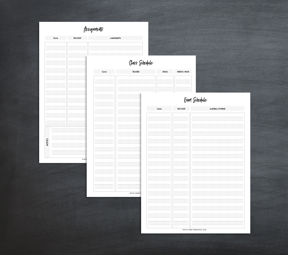 minimalist student planner