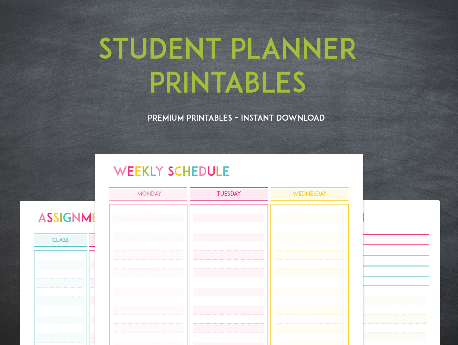 student printable planner