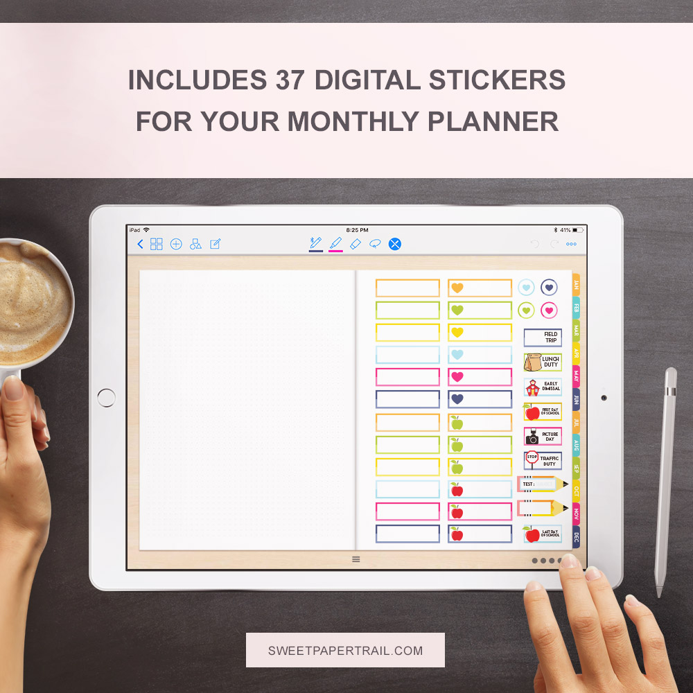 Digital Teacher Planner Stickers