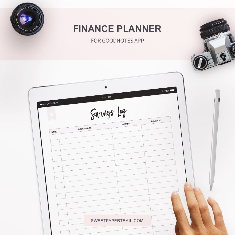 Savings tracker Ipad