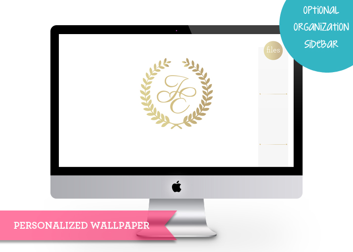 Pretty monogram wallpaper
