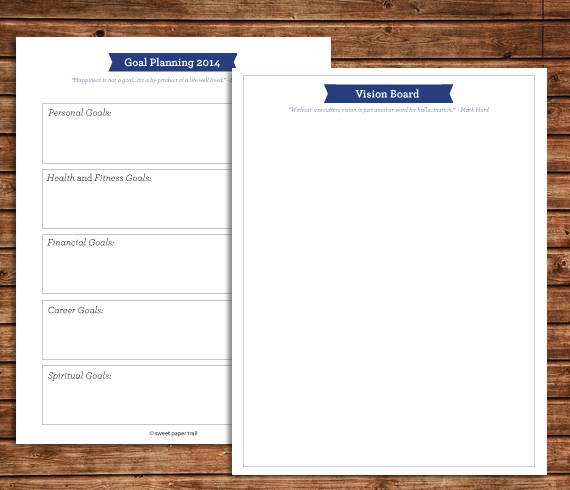 goal worksheets