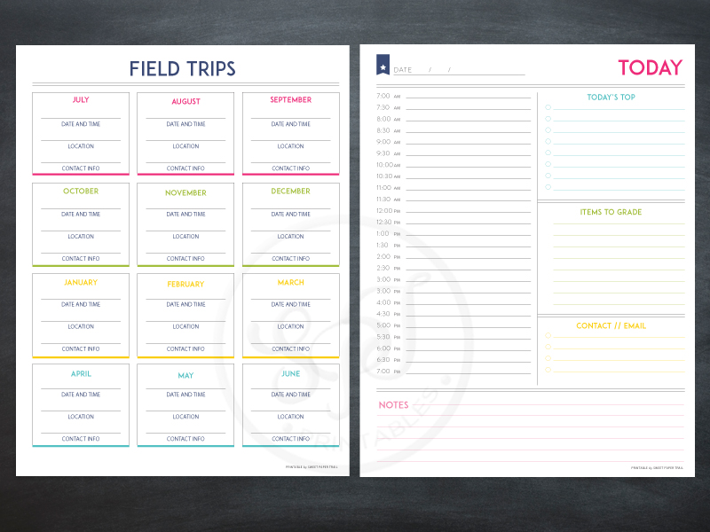 field trip planning printable
