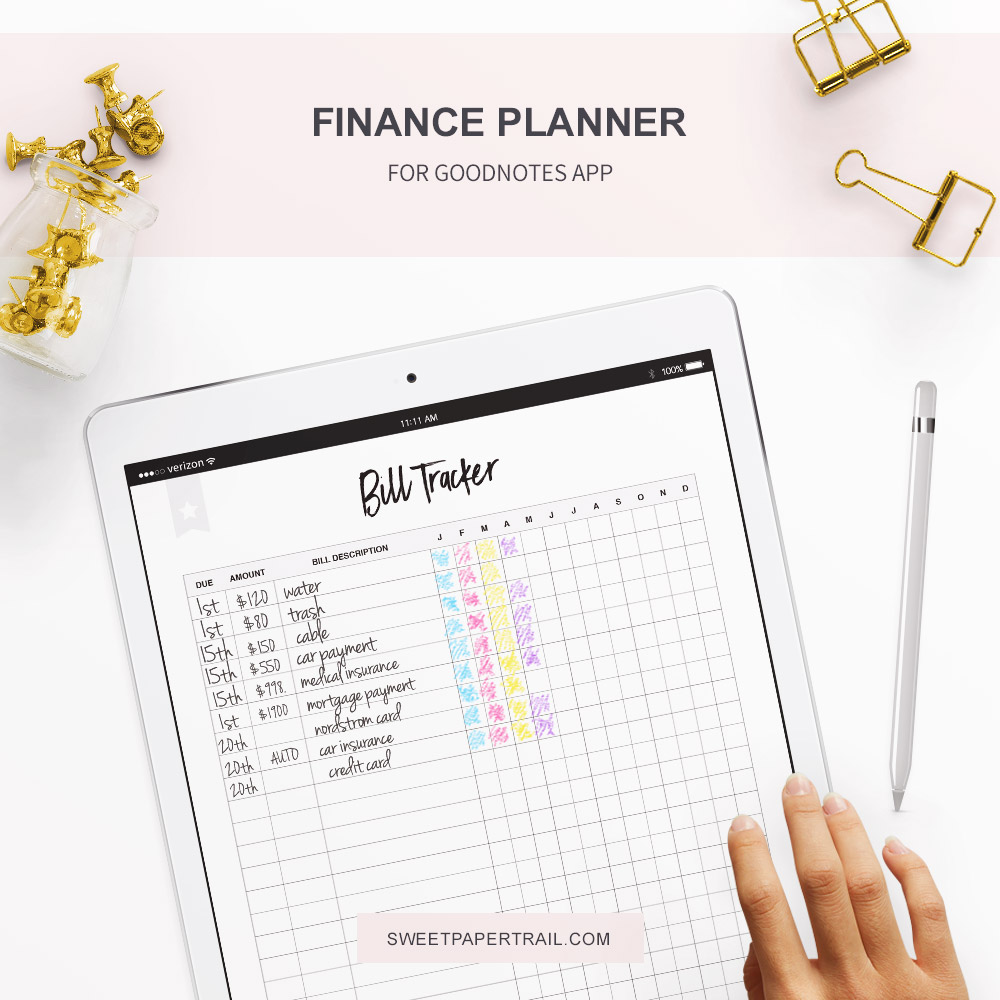 GoodNotes Finance Planner for IPad - Sweet Paper Trail