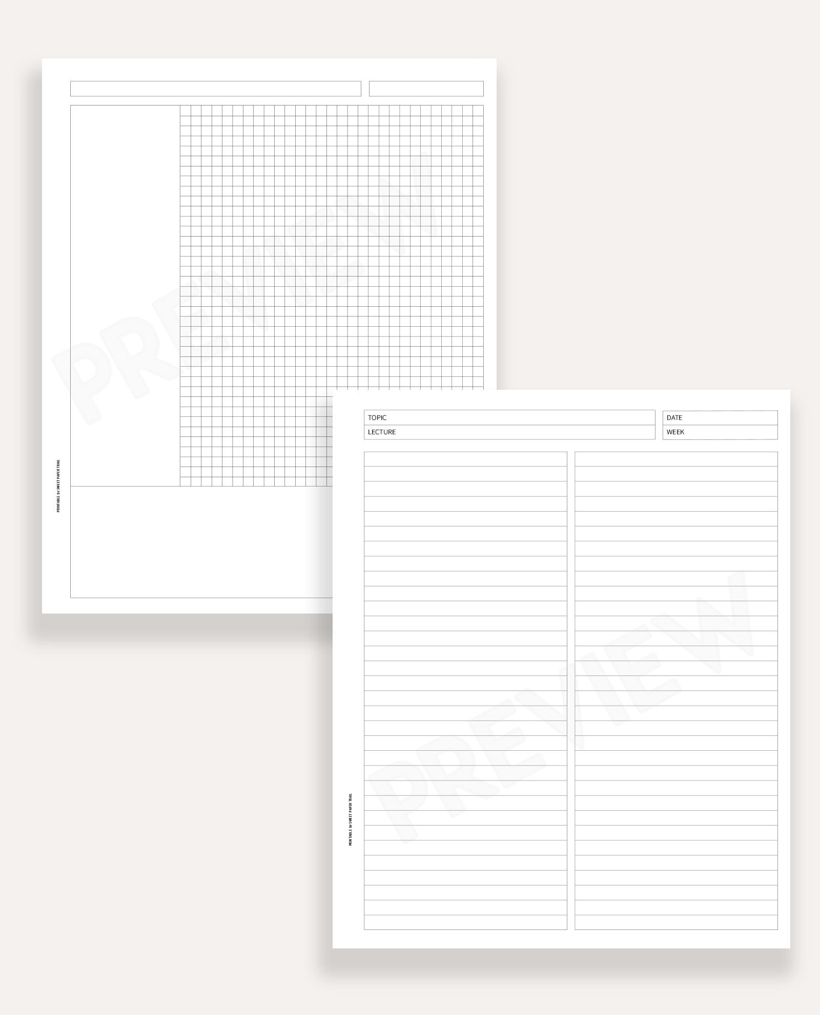 Note Taking Printables - Sweet Paper Trail Pertaining To Best Note Taking Template