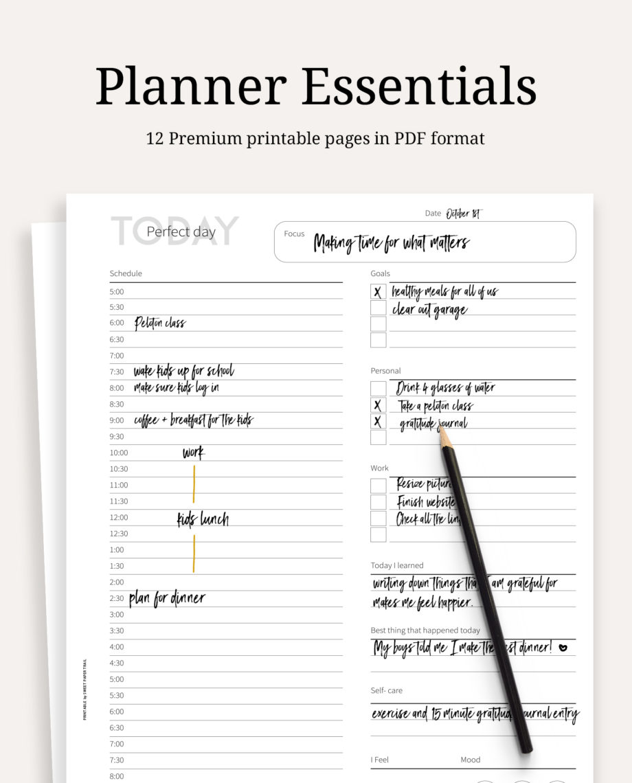 planner essentials