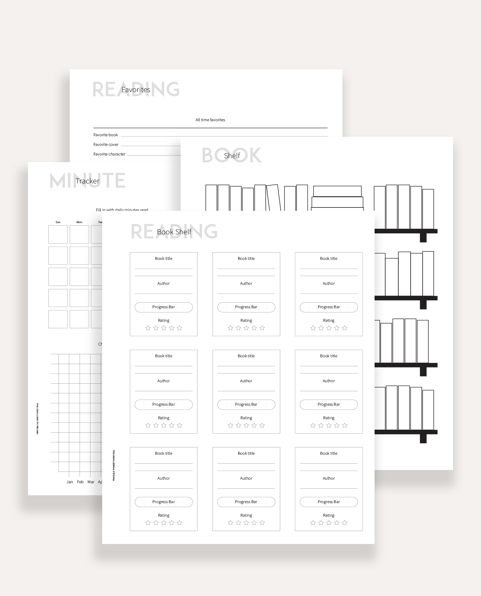 Beautiful Reading Journal Template for Kids Template - Printable PDF