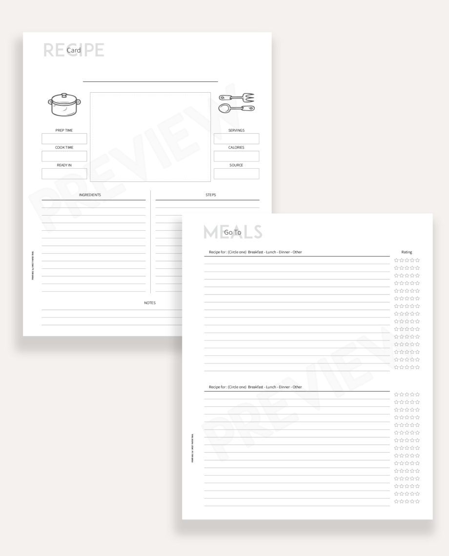 Recipe Printable